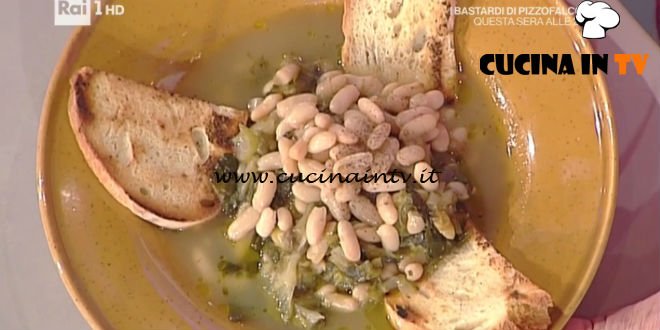 La Prova del Cuoco - Zuppa di fagioli cannellini e scarola ricetta Anna Moroni