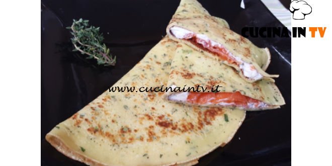 Cotto e mangiato - Crespelle caprino e trota ricetta Tessa Gelisio