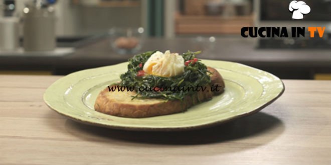 Pronto e postato - ricetta Nidi di agretti con uova pochette di Benedetta Parodi