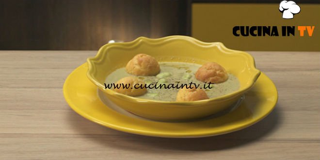 Pronto e postato - ricetta Crema di fave con bignè di parmigiano di Benedetta Parodi