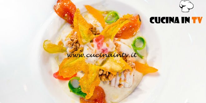 Masterchef Italia 6 - ricetta Ali di razza confit su crema di pastinaca con fiore croccante di Margherita Russo