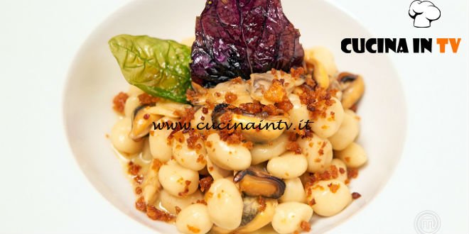 Masterchef Italia 6 - ricetta Gnocchetti di kamut ai frutti di mare e pane tostato alla ’nduja di Loredana Martori