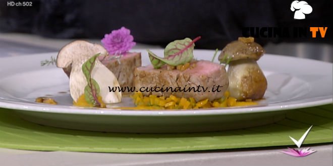 Detto Fatto | Filetto di vitello zucca e porcini ricetta Roberto Conti