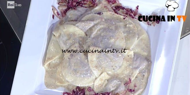 Prova del Cuoco | Tortelli bianchi al radicchio con pesto di noci e gorgonzola ricetta Persegani