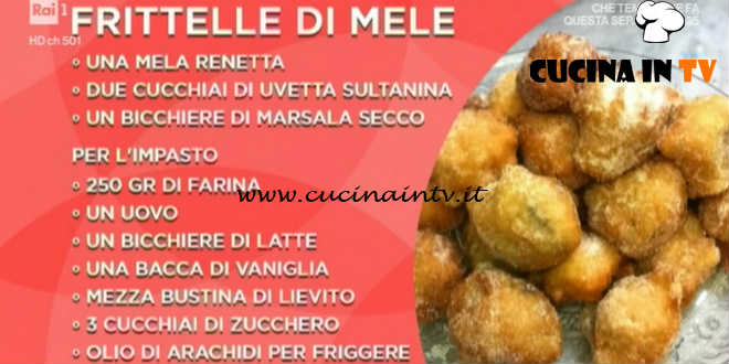 Domenica In - Frittelle di mele ricetta Benedetta Parodi