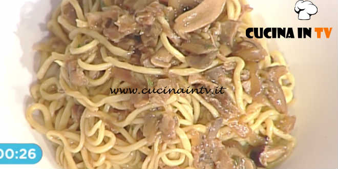 La Prova del Cuoco - Spaghetti alla chitarra con salsa montanara ricetta Cristian Bertol
