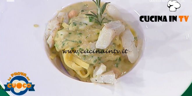 La Prova del Cuoco - ricetta Fettuccine con crema di ceci e baccalà di Anna Maria Palma