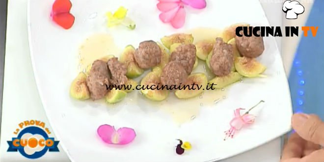 La Prova del Cuoco - ricetta Polpette su letto di fichi caramellati di Beppe Sardi