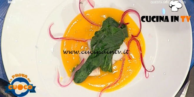 La Prova del Cuoco - ricetta Baccalà al vapore in salsa di zucca e zenzero di Moreno Cedroni