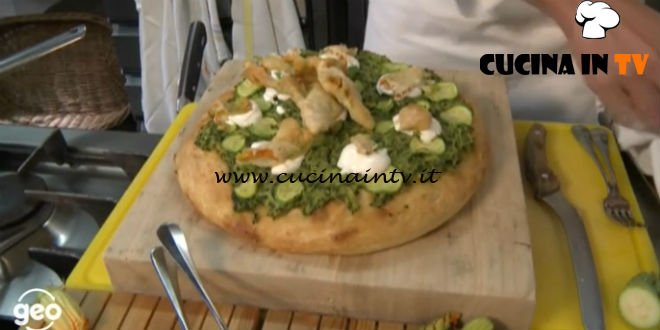 Geo | Focaccia estiva con zucchine e menta ricetta Diego Scaramuzza