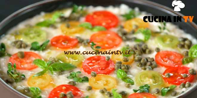 Le ricette di Peppe Guida | Riso alle erbe e fior di latte con capperi e pomodorini ricetta Peppe Guida